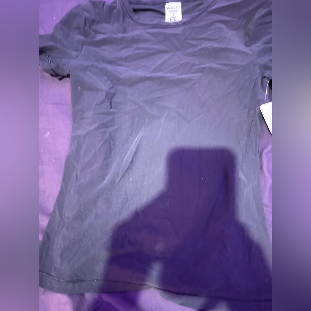 Athleta black sheer top size S NWT